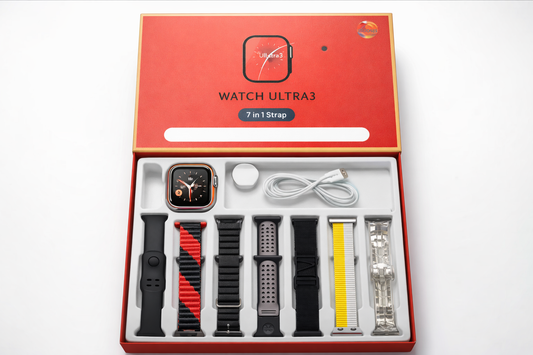 Ultra 3 Smartwatch (7-in-1 Strap Pack)  Big 2.01" Display